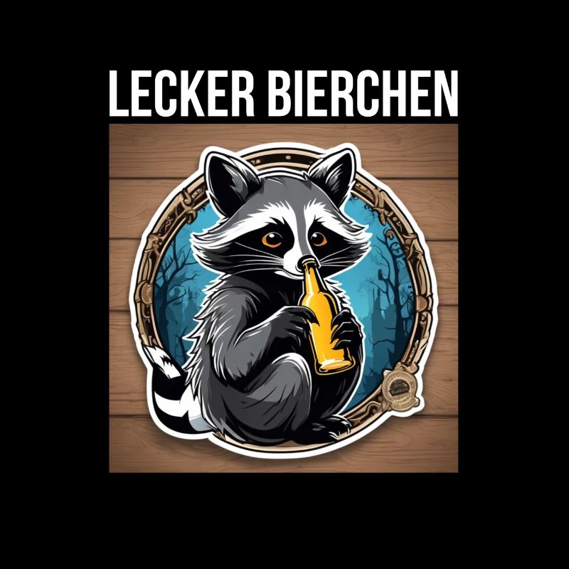 Waschbär mit Bier Lecker Bierchen Bier Meme