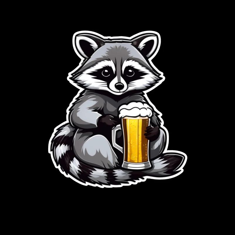 Waschbär mit Bier Lecker Bierchen Bier Meme