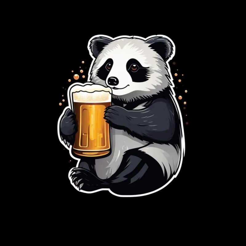 Panda with Beer Yummy Beer Beer Meme Gift