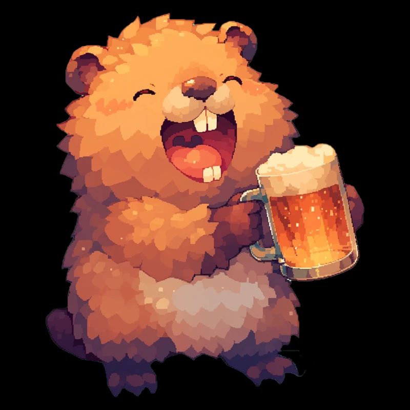 Fröhlicher Bier Biber