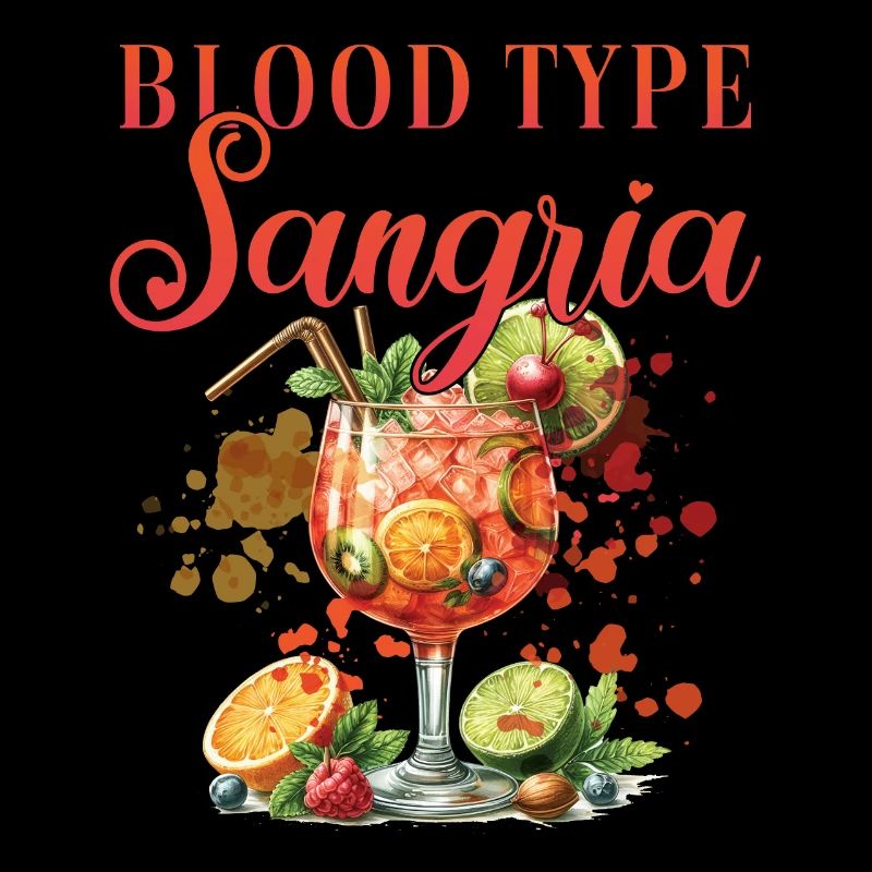 Cocktail Bartender Blood Type Sangria