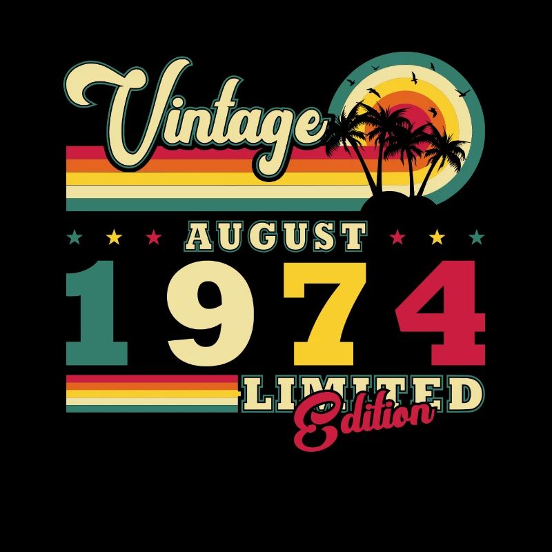 August 1974 Geburtstagsgeschenk August 1974 Retro