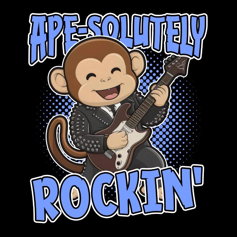 Ape-Solutely Rockin': Lustiger Affe mit Gitarre