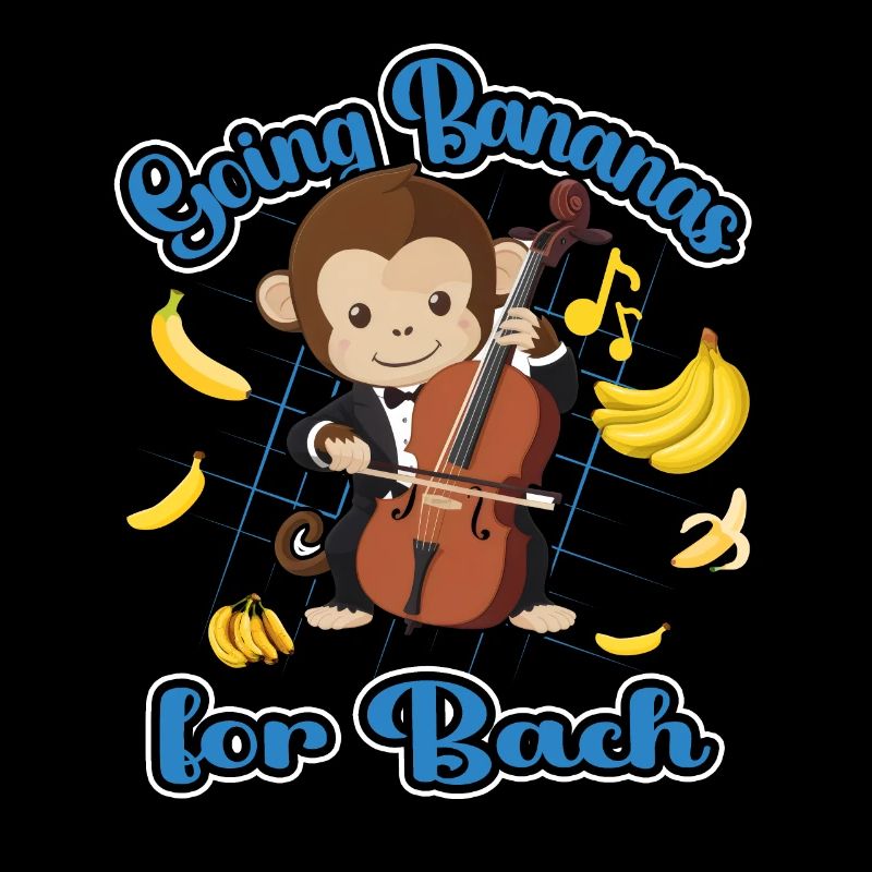 Going Bananas für Bach Funny Monkey Design