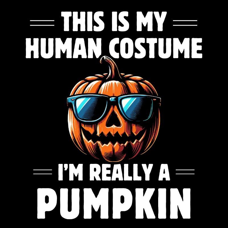 This Is My Human Costume I'm Really A Pumpkin