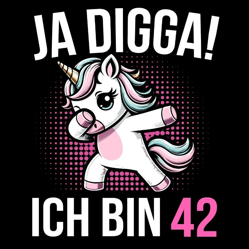 42. Geburtstag Frauen Einhorn Geschenk