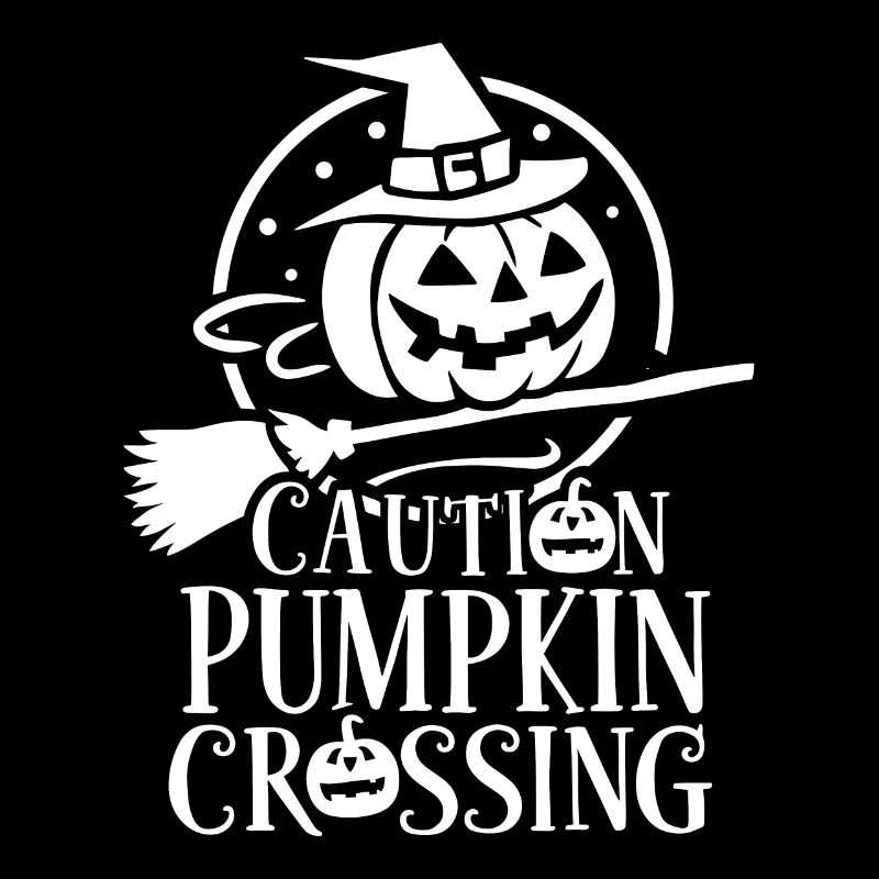Halloween Pumpkin Saying Caution Pumkin Crossing