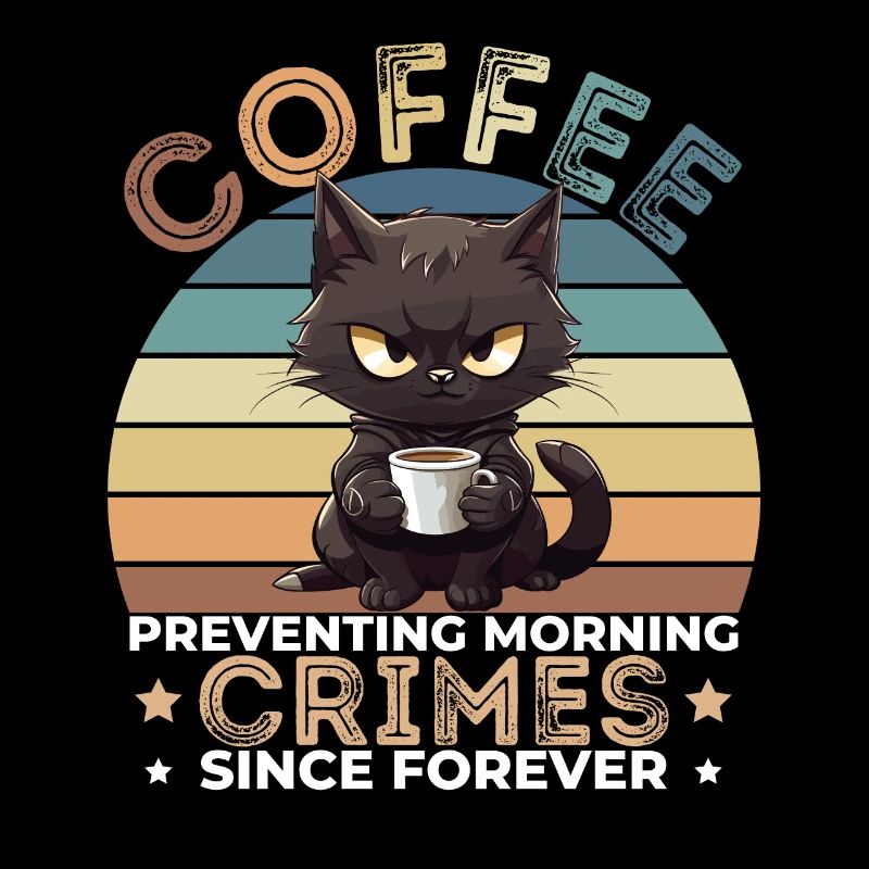 Kaffee Verhindert Morgendliche Verbrechen Katze
