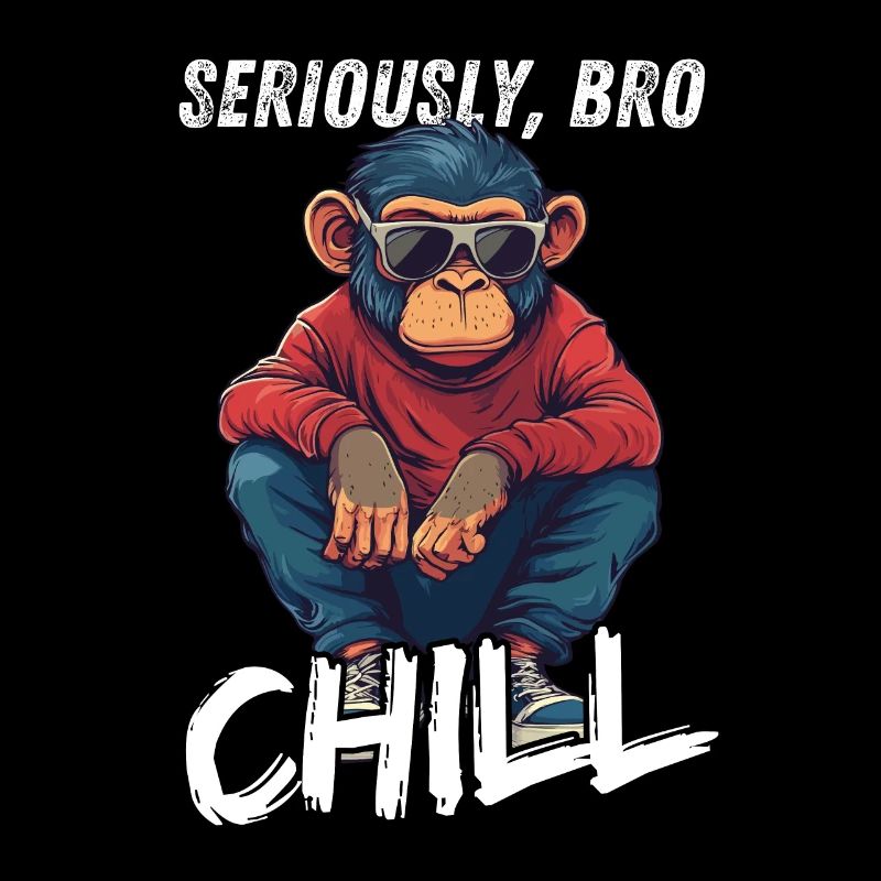 Seriously Bro Chill Affen Meme Zocker