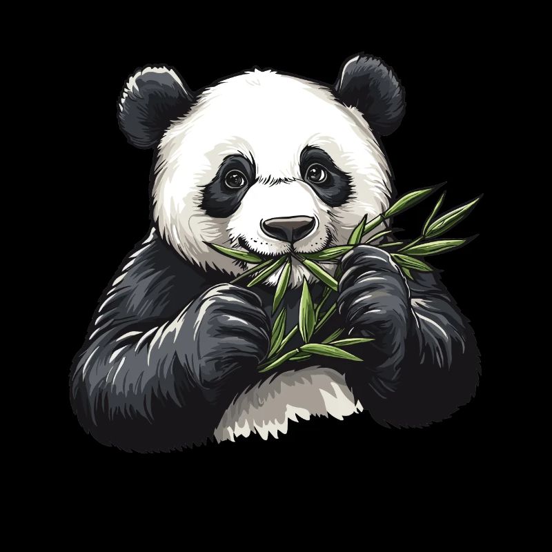 Pandabär mit Bambus