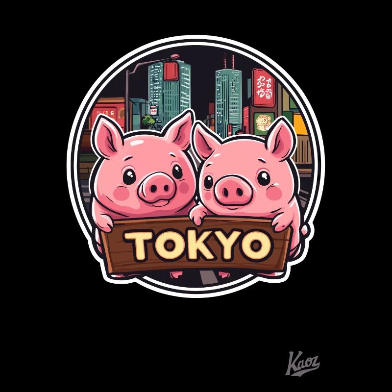 Cochons super mignons de Tokyo
