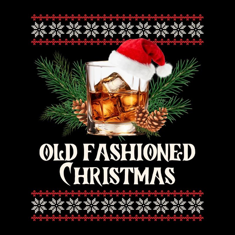 Old Fashioned Whiskey Funny Christmas Cocktail