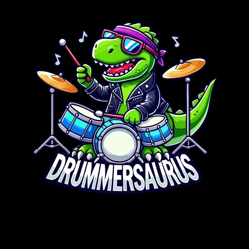 Schlagzeuger, Schlagzeug, Batteur, Drummersaurus