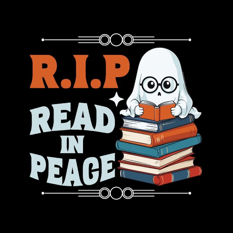 Cute Book Lover Ghost Funny Saying