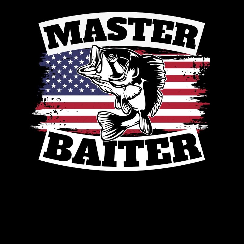 Master Baiter Drôle Pêche Drapeau Américain