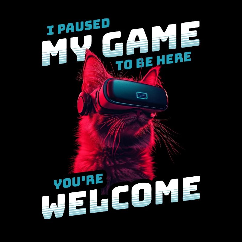 I just paused my game to be here - Katze mit VR