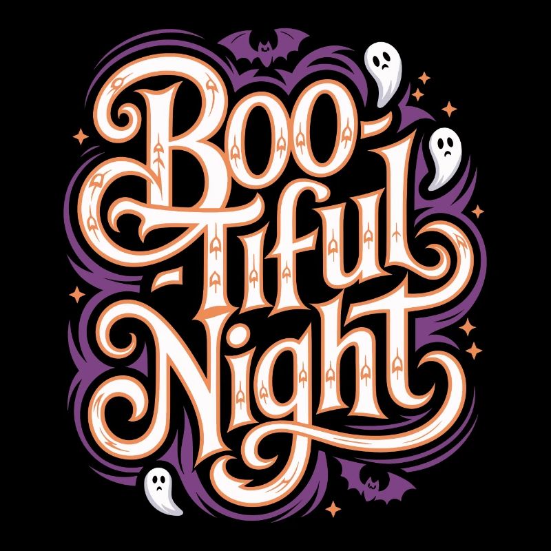 Boo-Tiful Night Halloween Creepy Funny