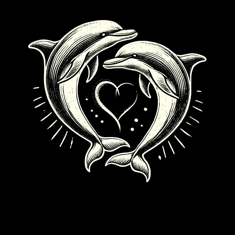 Dolphin, Cute Dolphins, Heart