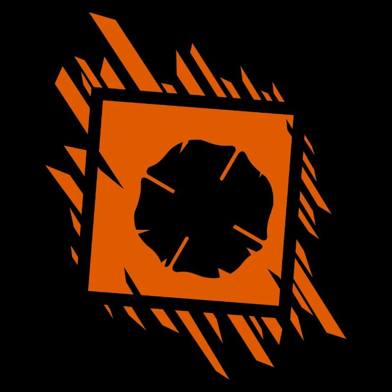 Croix Florian - Orange - Cadeau pompier