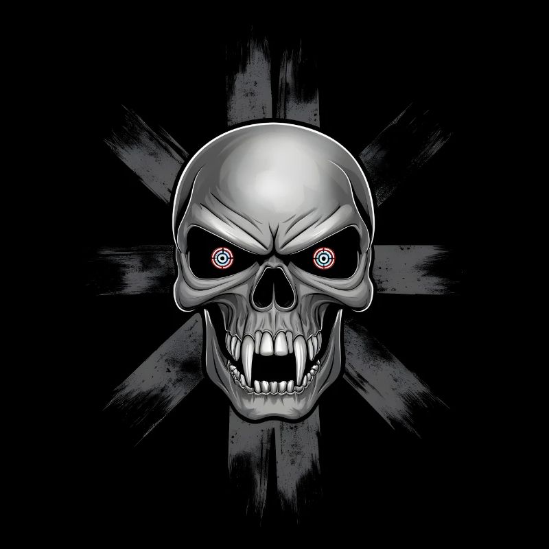 Crâne sinistre vampire