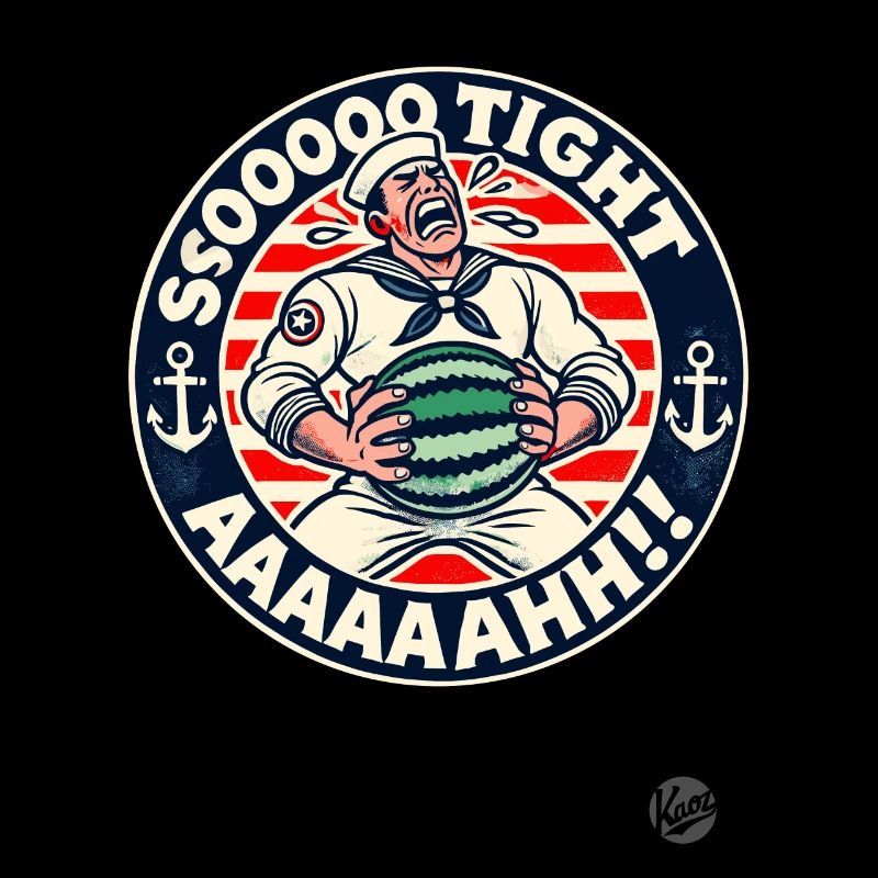 Weeping sailor with bowler hat: It's so tight!