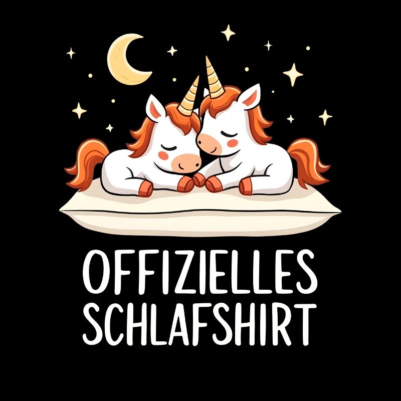 Offizielles Schlafshirt Einhörner Einhorn Paar
