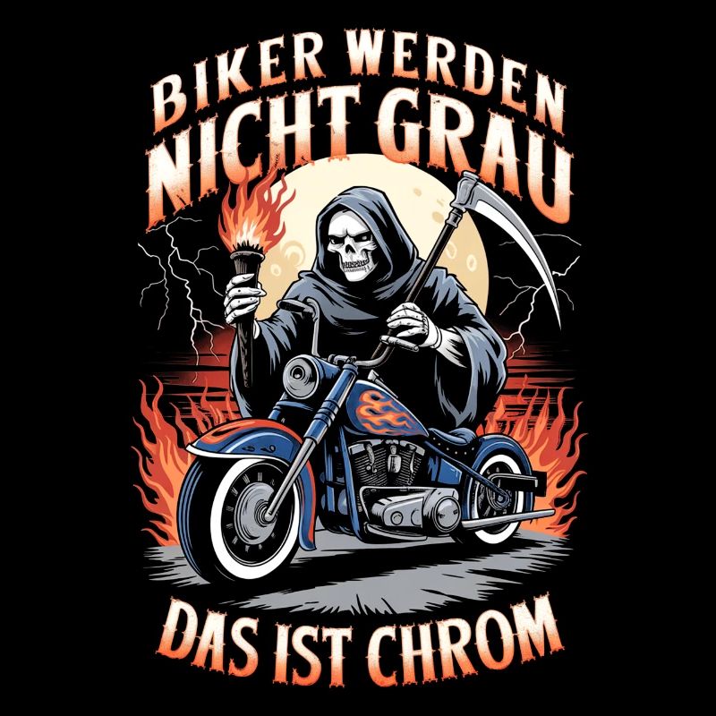 Werden Nicht Grau Das Ist Chrom Motorradfahrer