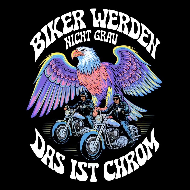 Werden Nicht Grau Das Ist Chrom Motorradfahrer