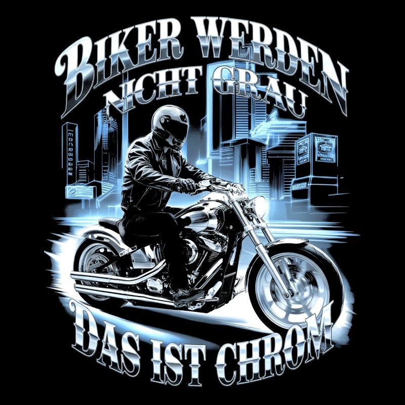 Werden Nicht Grau Das Ist Chrom Motorradfahrer