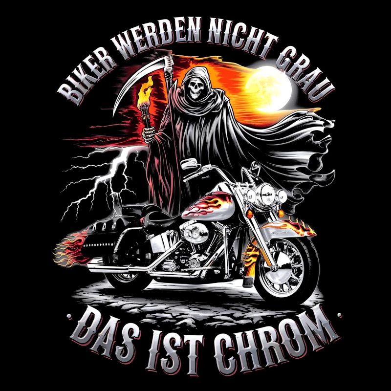 Werden Nicht Grau Das Ist Chrom Motorradfahrer