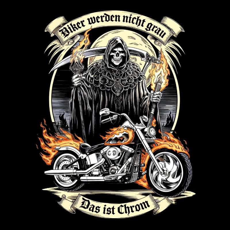 Werden Nicht Grau Das Ist Chrom Motorradfahrer