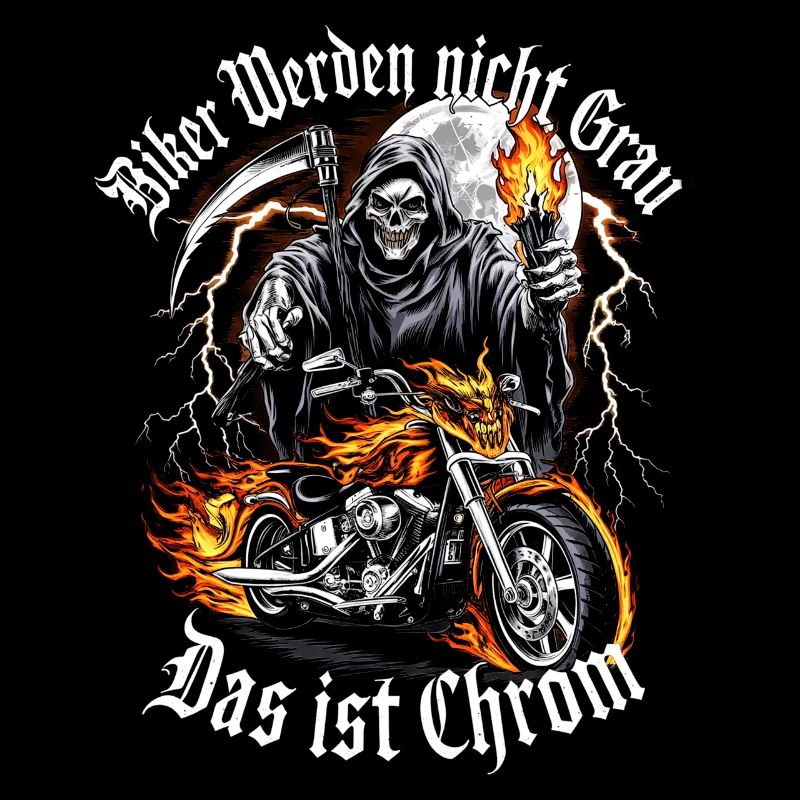 Werden Nicht Grau Das Ist Chrom Motorradfahrer