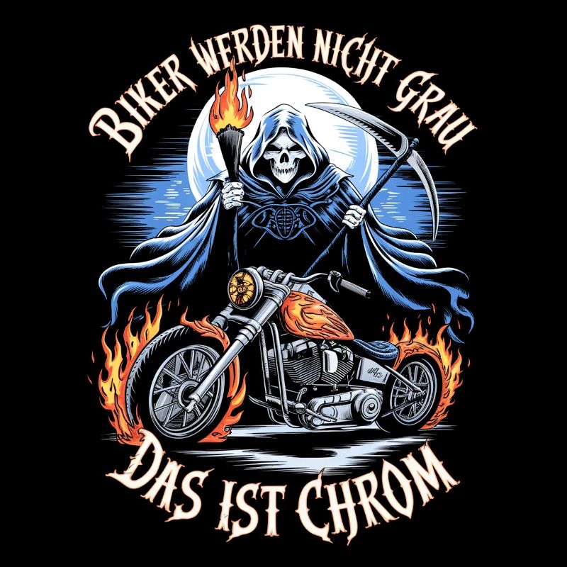 Werden Nicht Grau Das Ist Chrom Motorradfahrer
