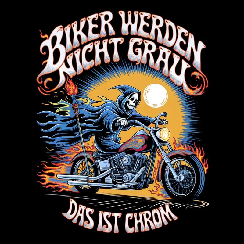 Werden Nicht Grau Das Ist Chrom Motorradfahrer