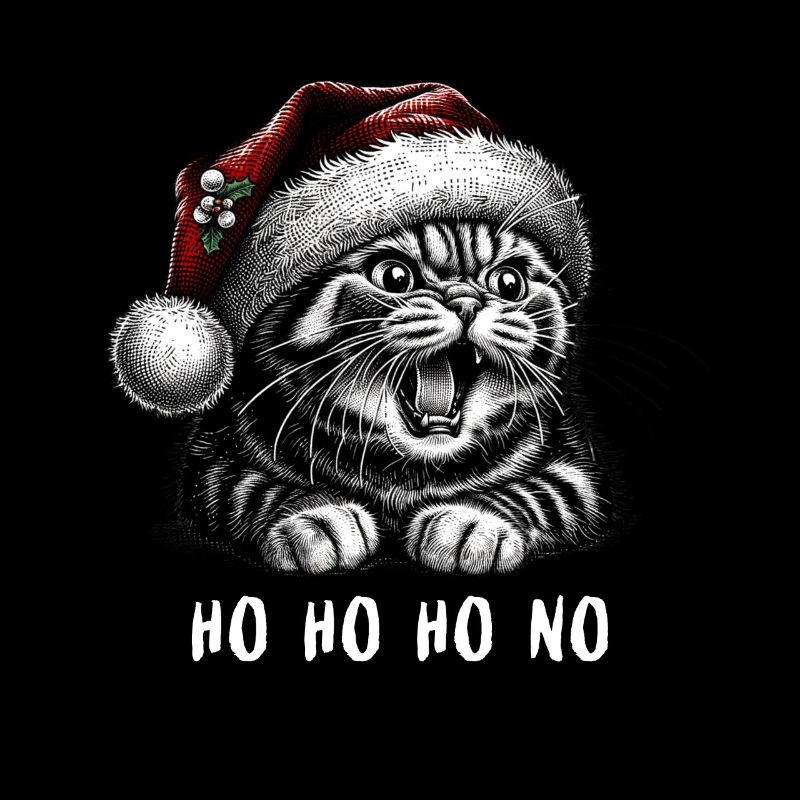 Chaton Père Noël sifflant