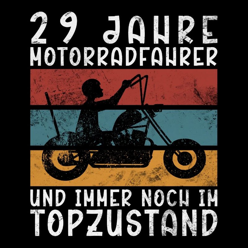 Biker 29 Jahre Motorradfahrer Geburtstag Motorrad