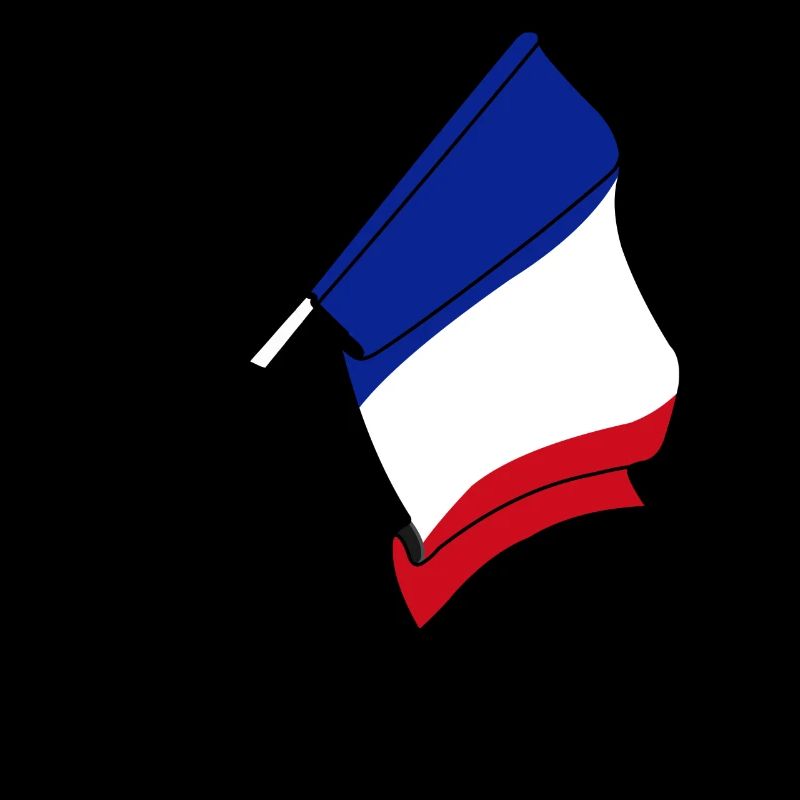 Flagge Frankreich transparenter Fausttextraum