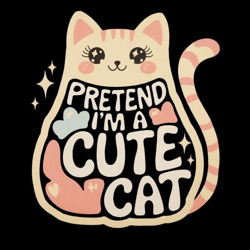 Chat Kawaii - Message Mignon et Fun