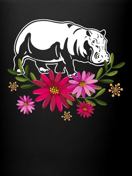 Hippo With Flowers