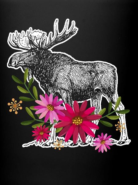 Moose With Flowers
