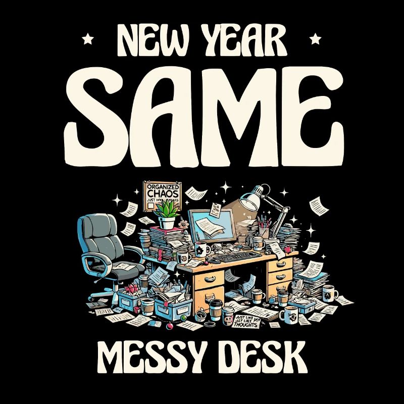 New Year Same Messy Desk