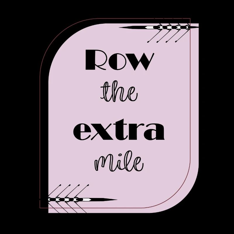 Rudern Sie die Extrameile