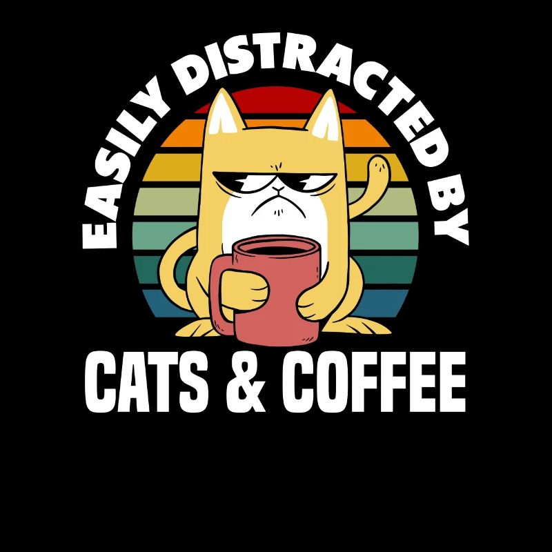 Chats et amateurs de café : simplement distraits