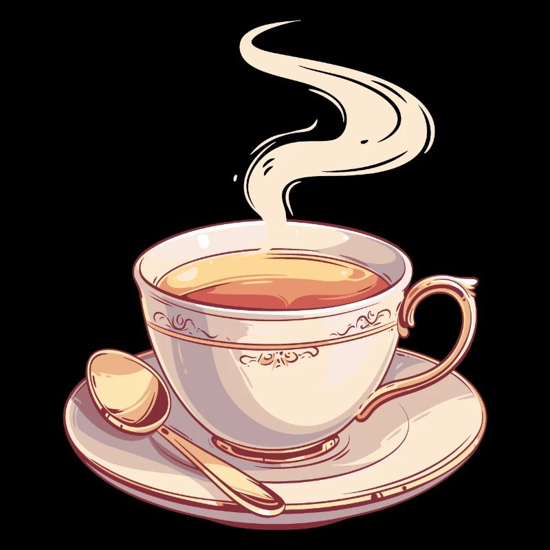 Tea in classic tea cup retro
