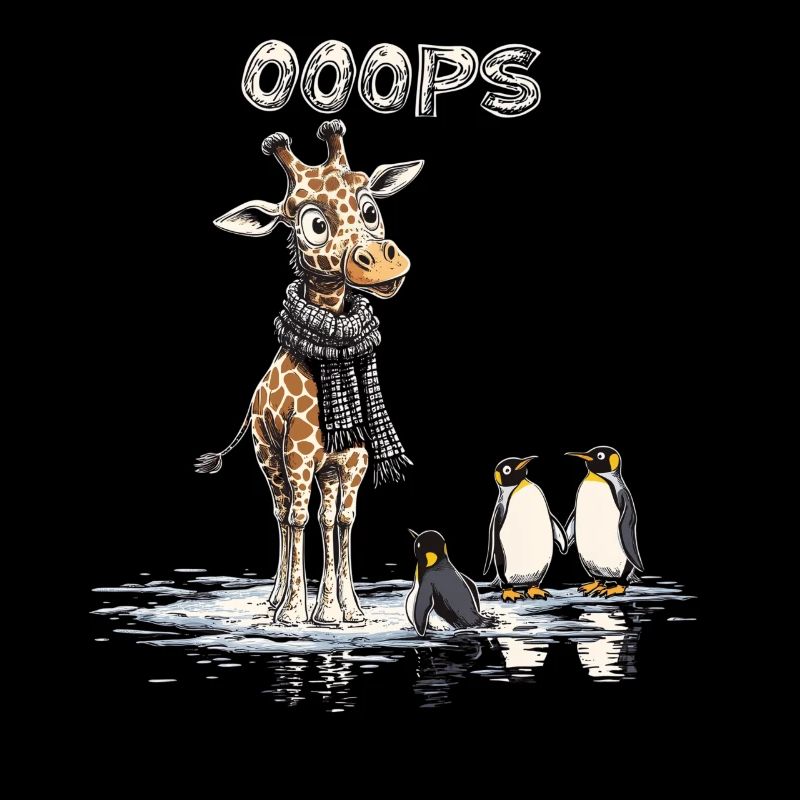 Ooops - Funny Giraffe and Penguins