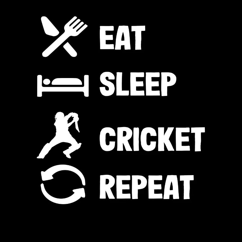 Eat Sleep Cricket Player Repeat