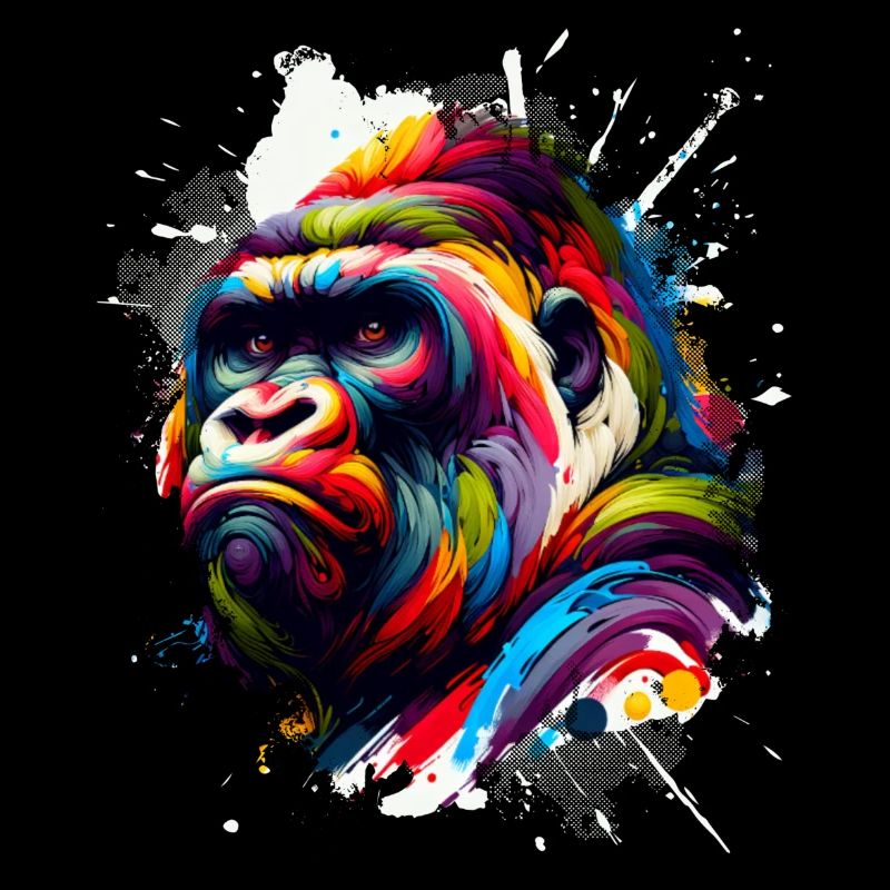 Colorful Gorilla Artwork Gorillas