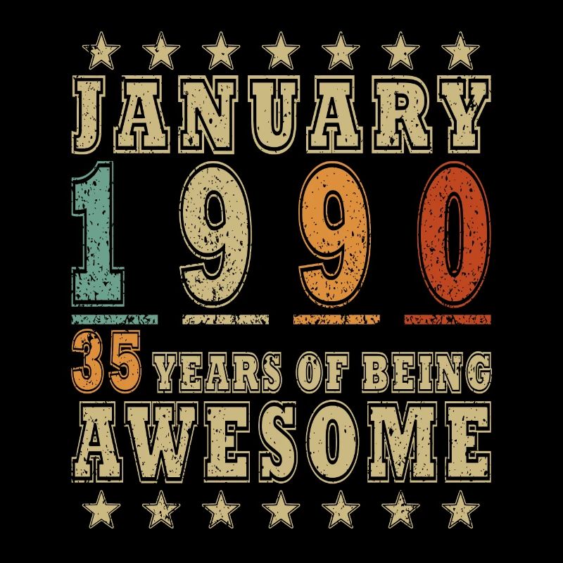 Januar 1990 Geburtstagsgeschenk - 35 Jahre