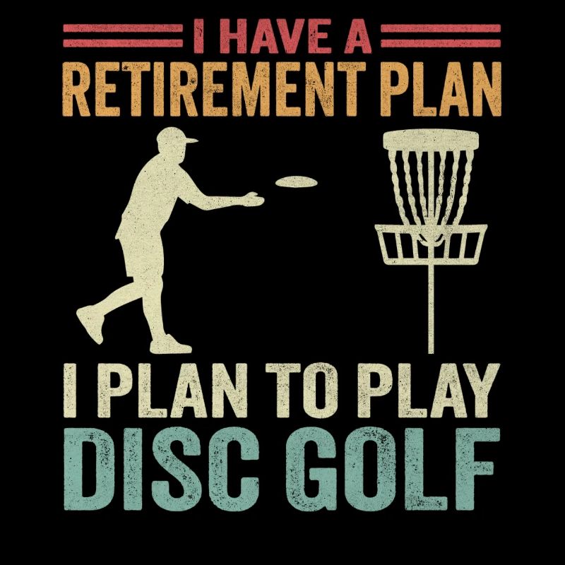 Funny Disc Golf Plan de retraite Frisbee Golfer