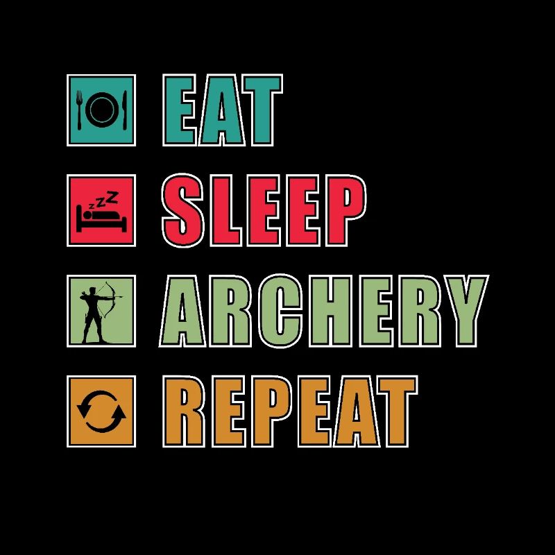 Bogenschießen Eat Sleep Repeat Bogen Bogenschießen